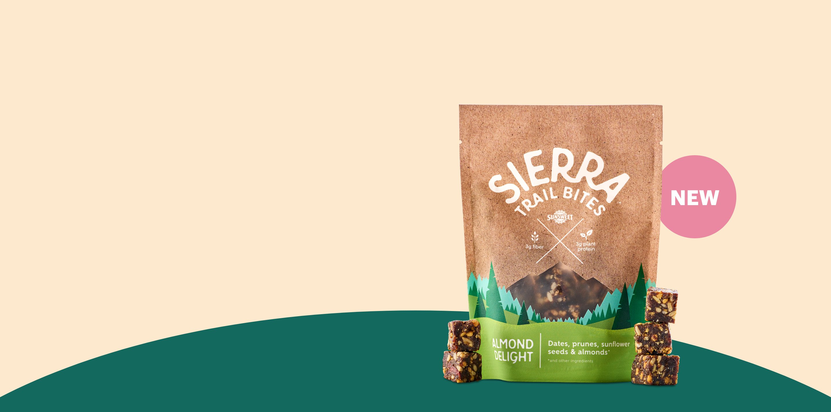 Banner image showing packet of Sierra Trail Bites
